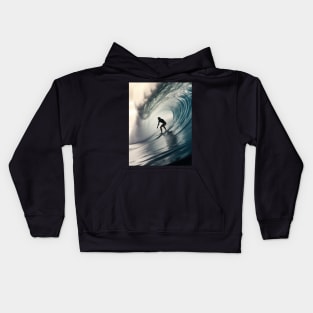 Surfing the perfect wave Kids Hoodie